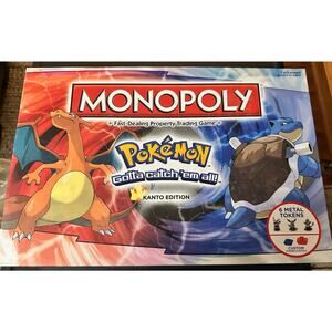 Pokemon Monopoly Board Game Kanto Edition Gotta Catch Em All